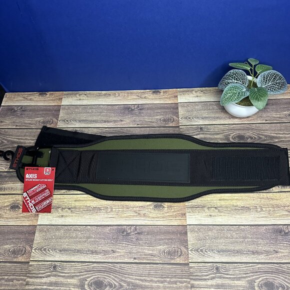 NWT ETHOS Axis Nylon Weightlifting Belt 5.5" Size Small (Olive) - Picture 3 of 10